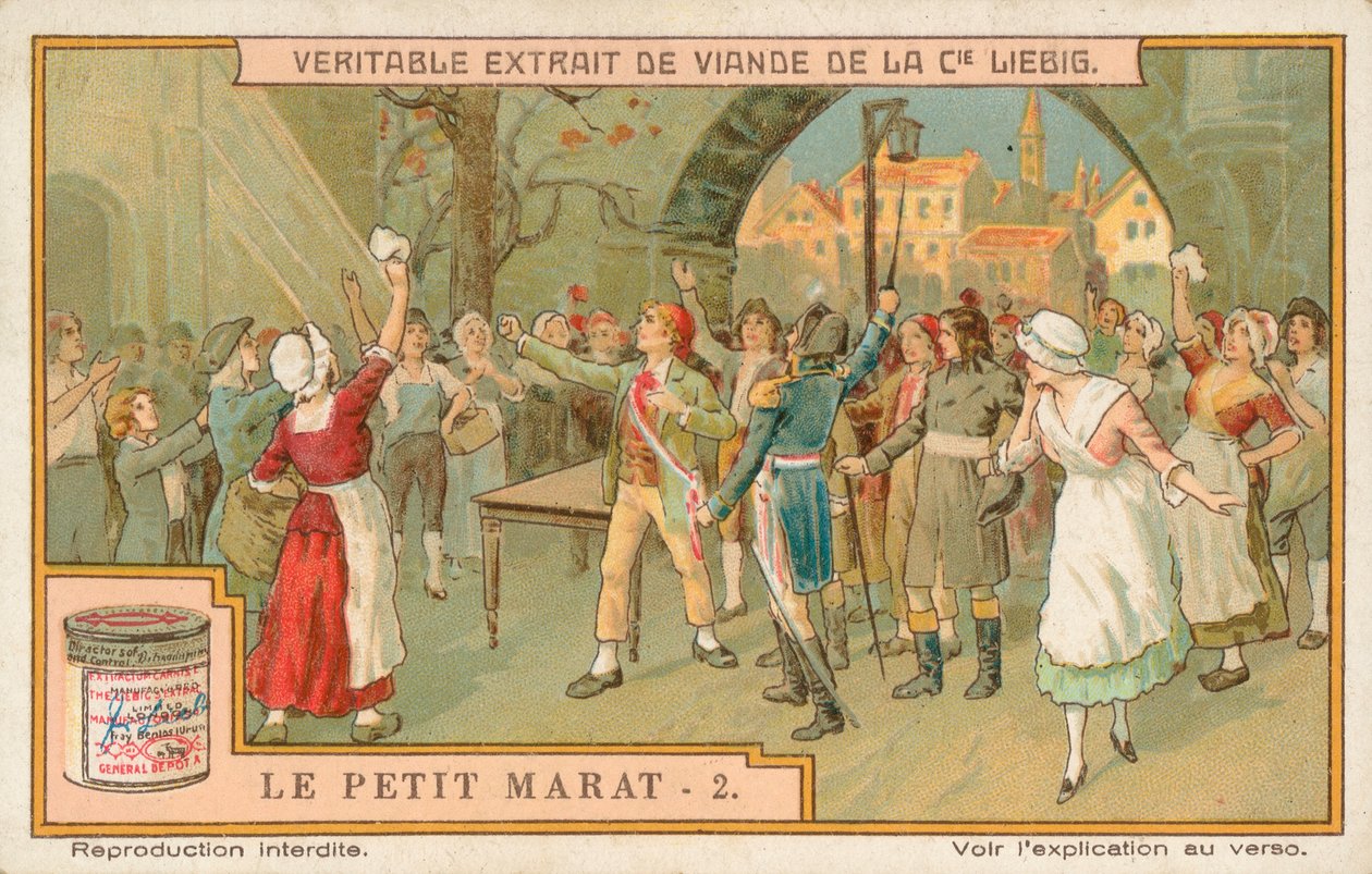 Le Petit Marat, Liebigova karta, počátek 20. století (chromo) od European School