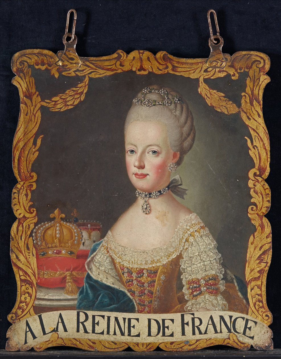 Nápis Marie Antoinetty, po roce 1774 od European School