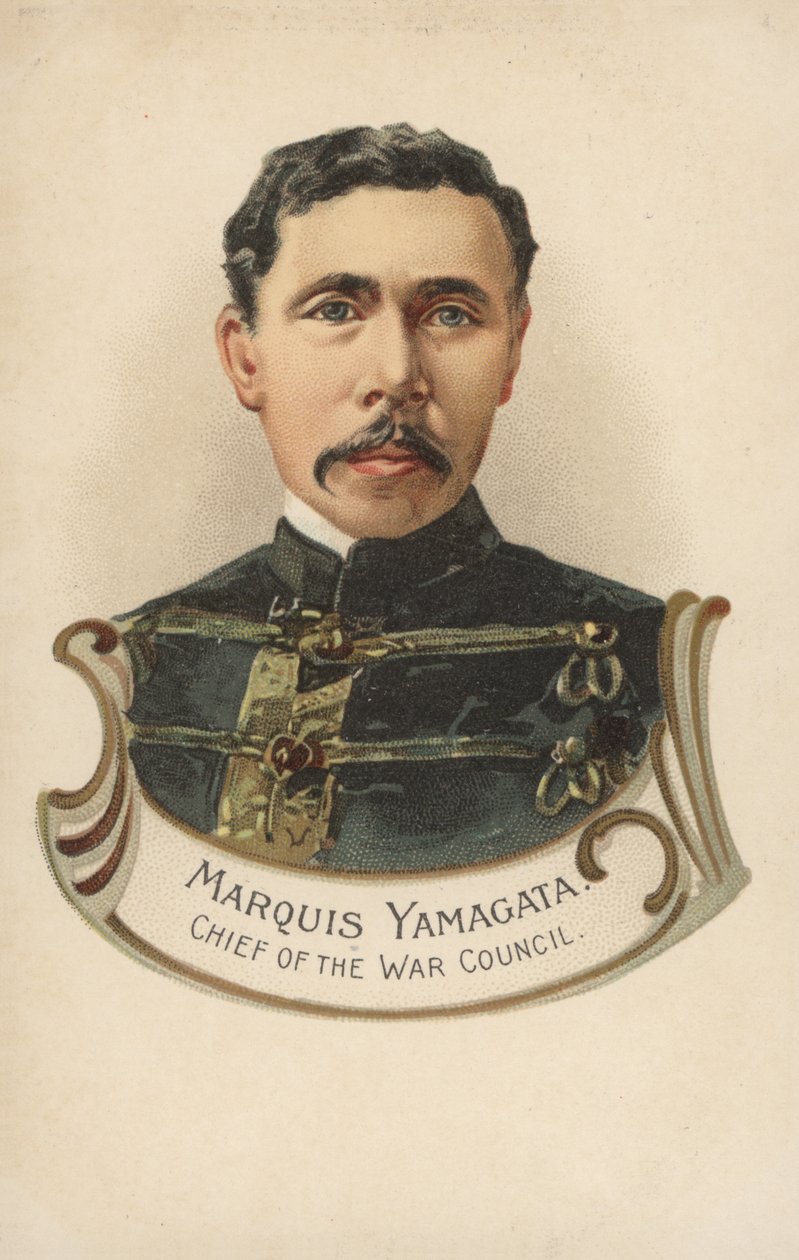 Markýz Jamagata, velitel válečné rady (barevná litografie) od European School
