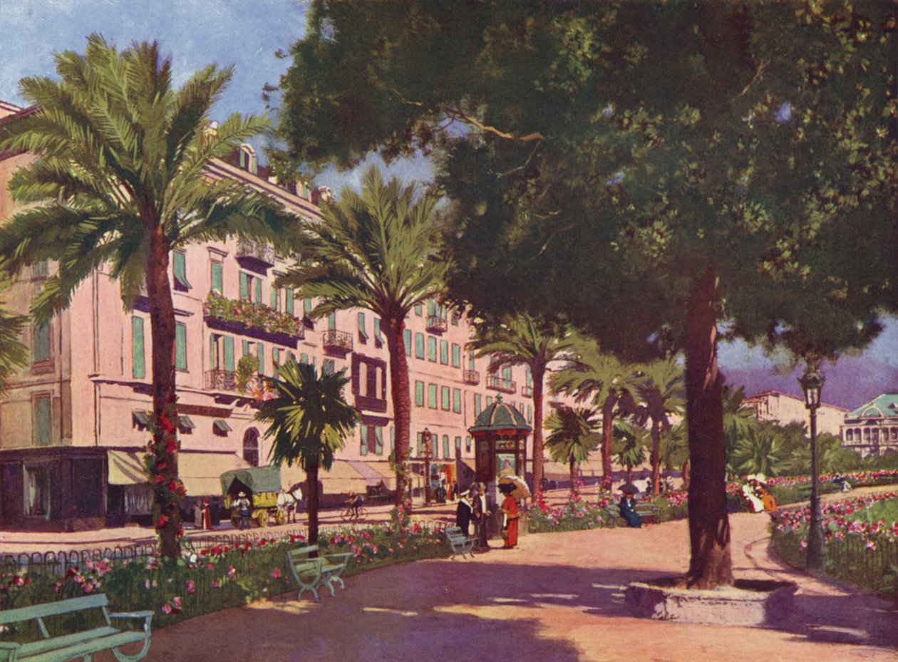 Nice, Avenue Massena (barevná litografie) od European School