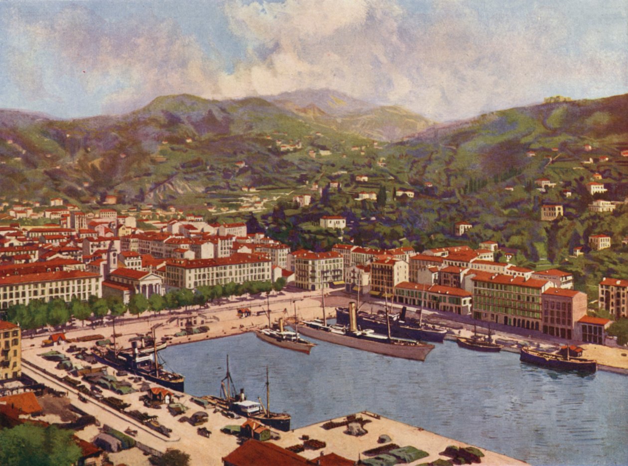 Nice, Le Port (barevná litografie) od European School