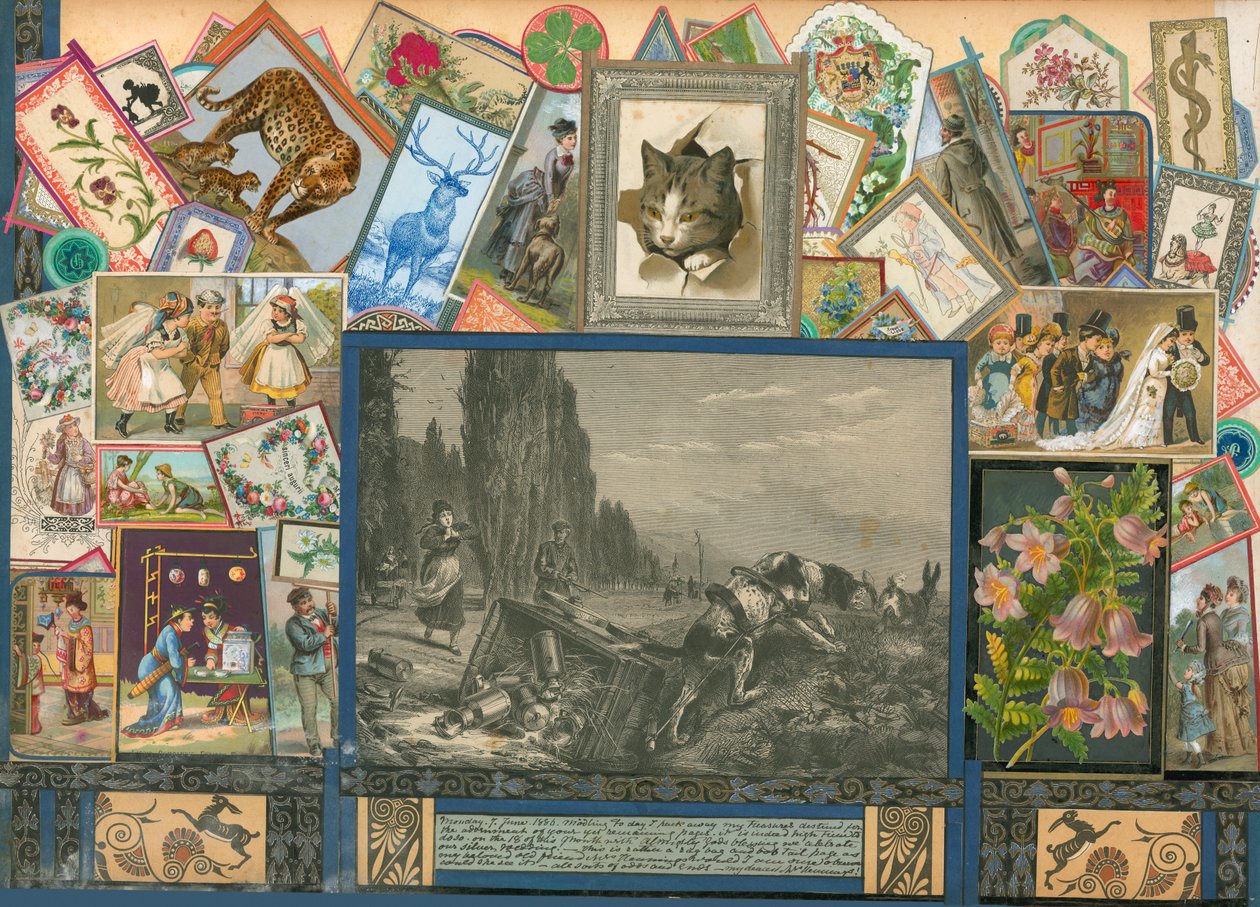 Stránka ze Sammelsuria, svazek III (tištěný materiál) od European School