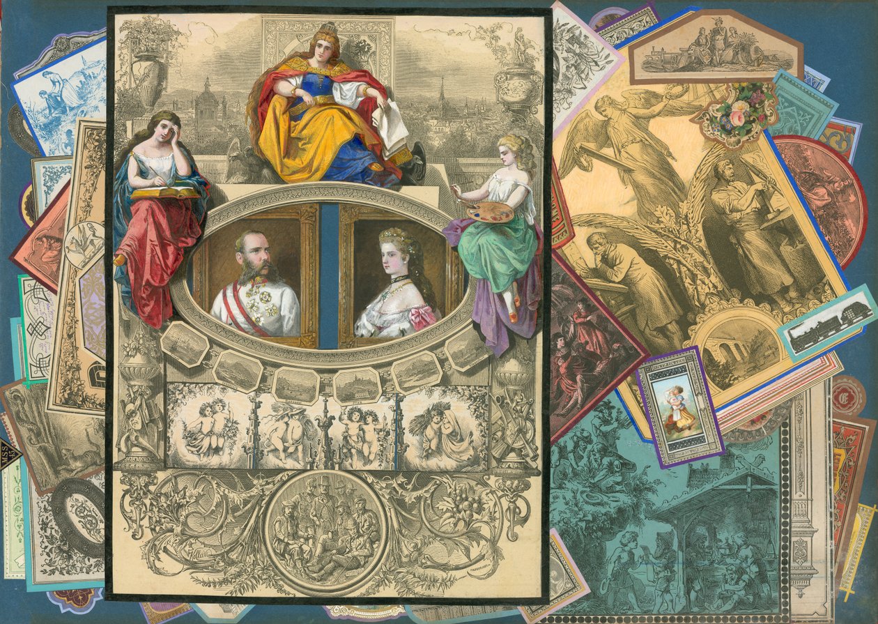 Stránka ze Sammelsuria, svazek III (tištěný materiál) od European School