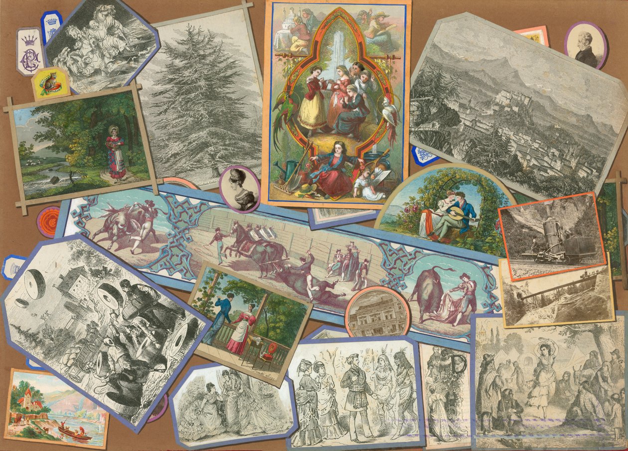 Stránka ze Sammelsuria, svazek III (tištěný materiál) od European School