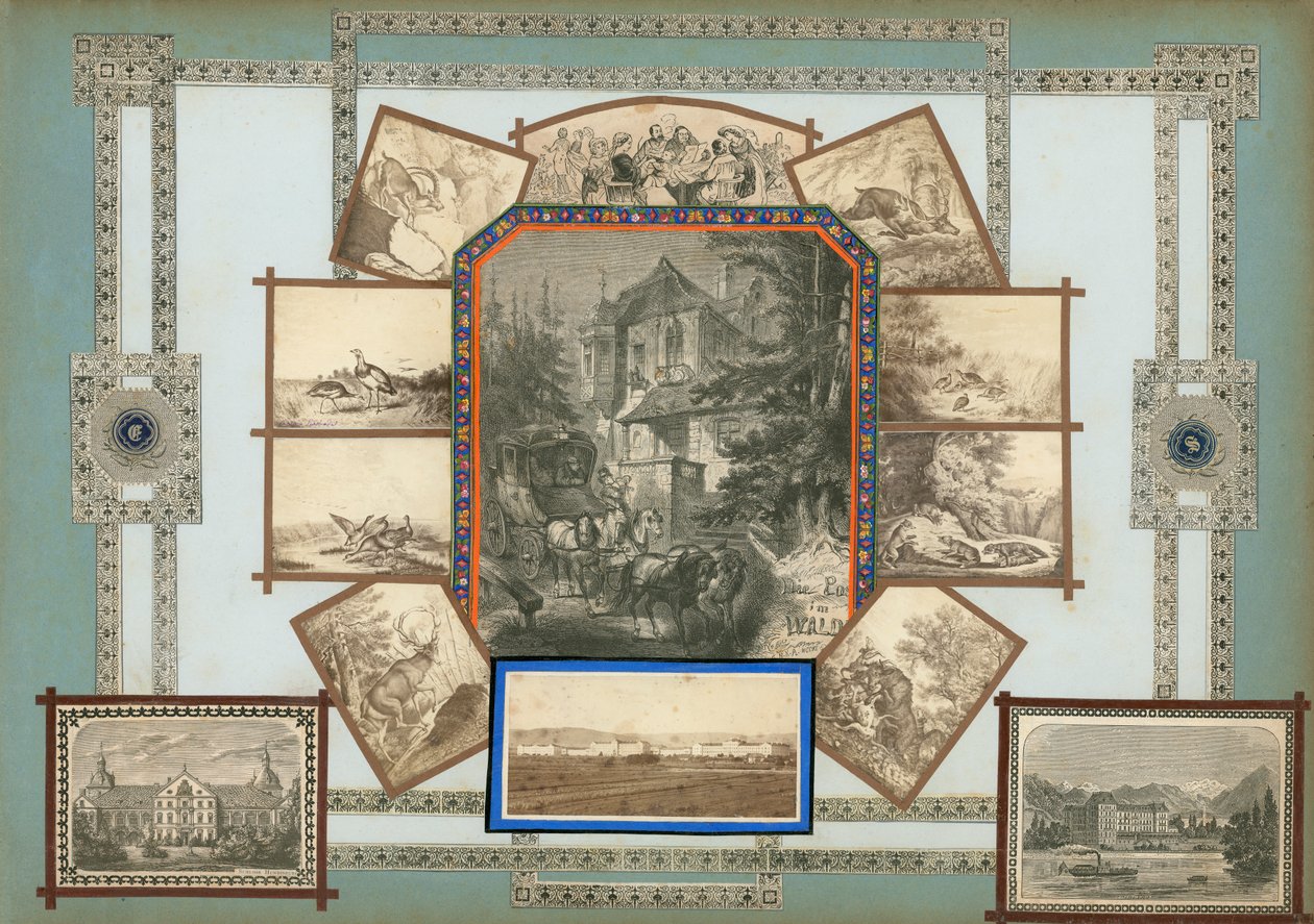 Stránka ze Sammelsurium, svazek IV (tištěný materiál) od European School