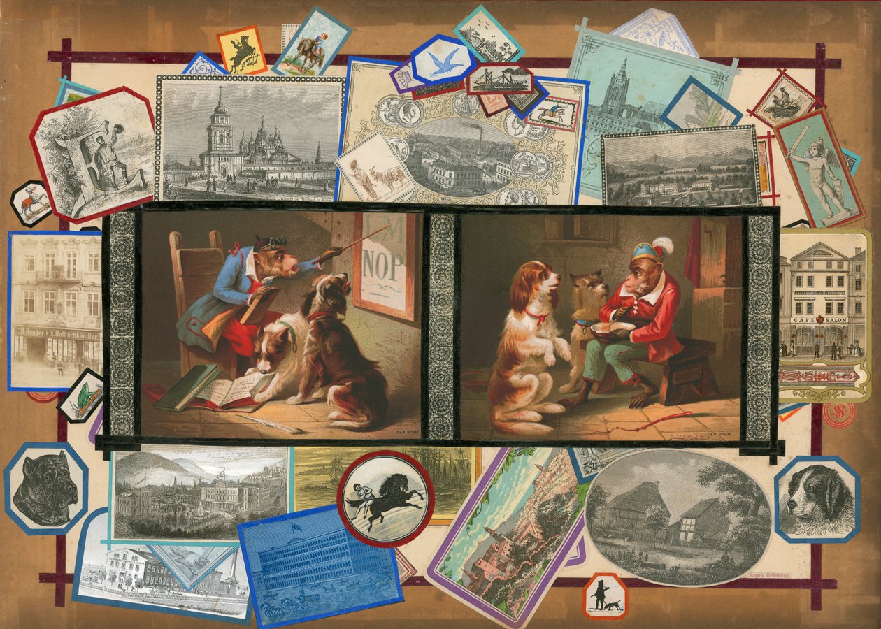 Stránka z knihy Sammelsurium, svazek IV (tištěný materiál) od European School