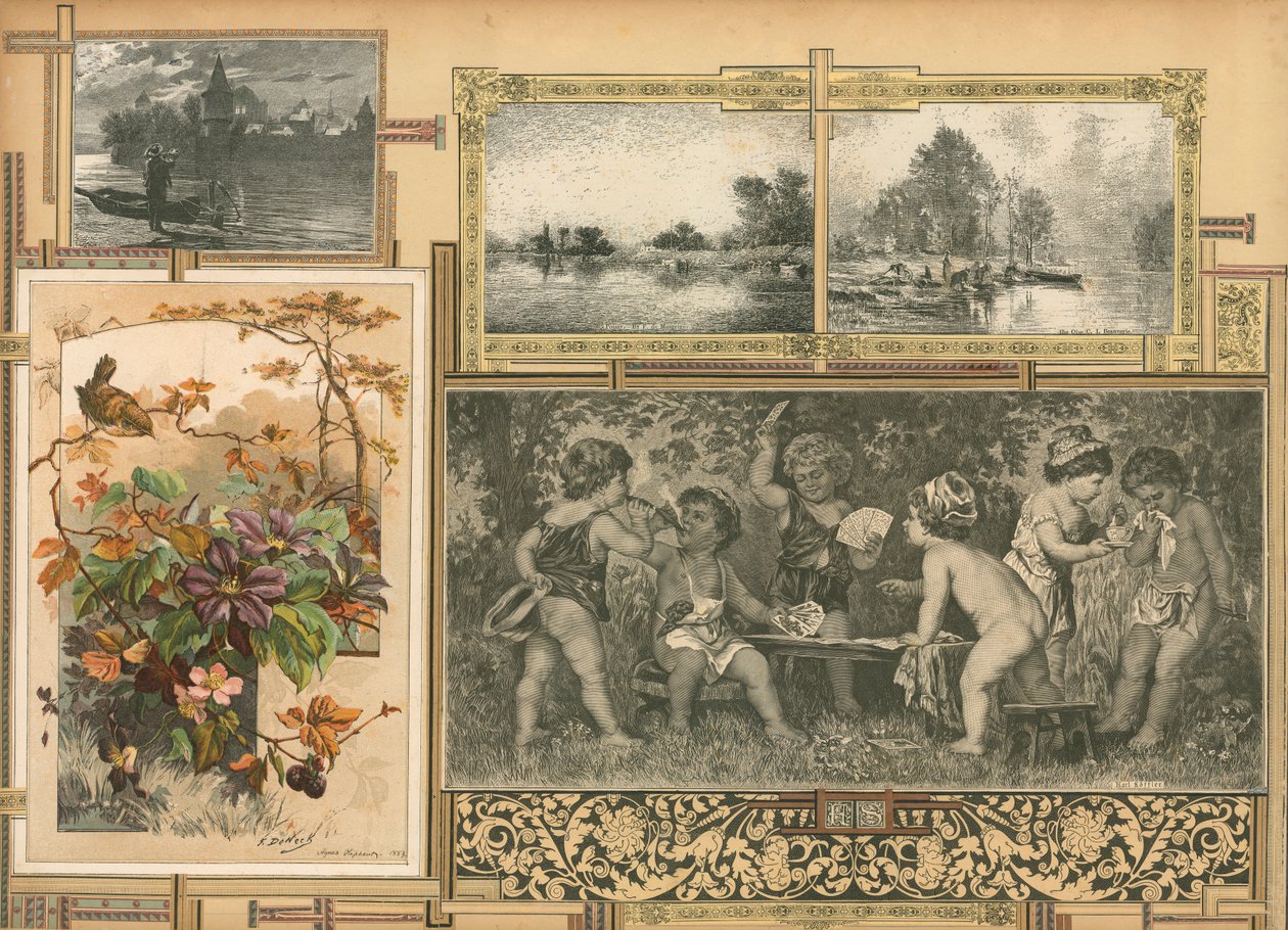 Stránka ze Sammelsurium, svazek IX (tištěný materiál) od European School