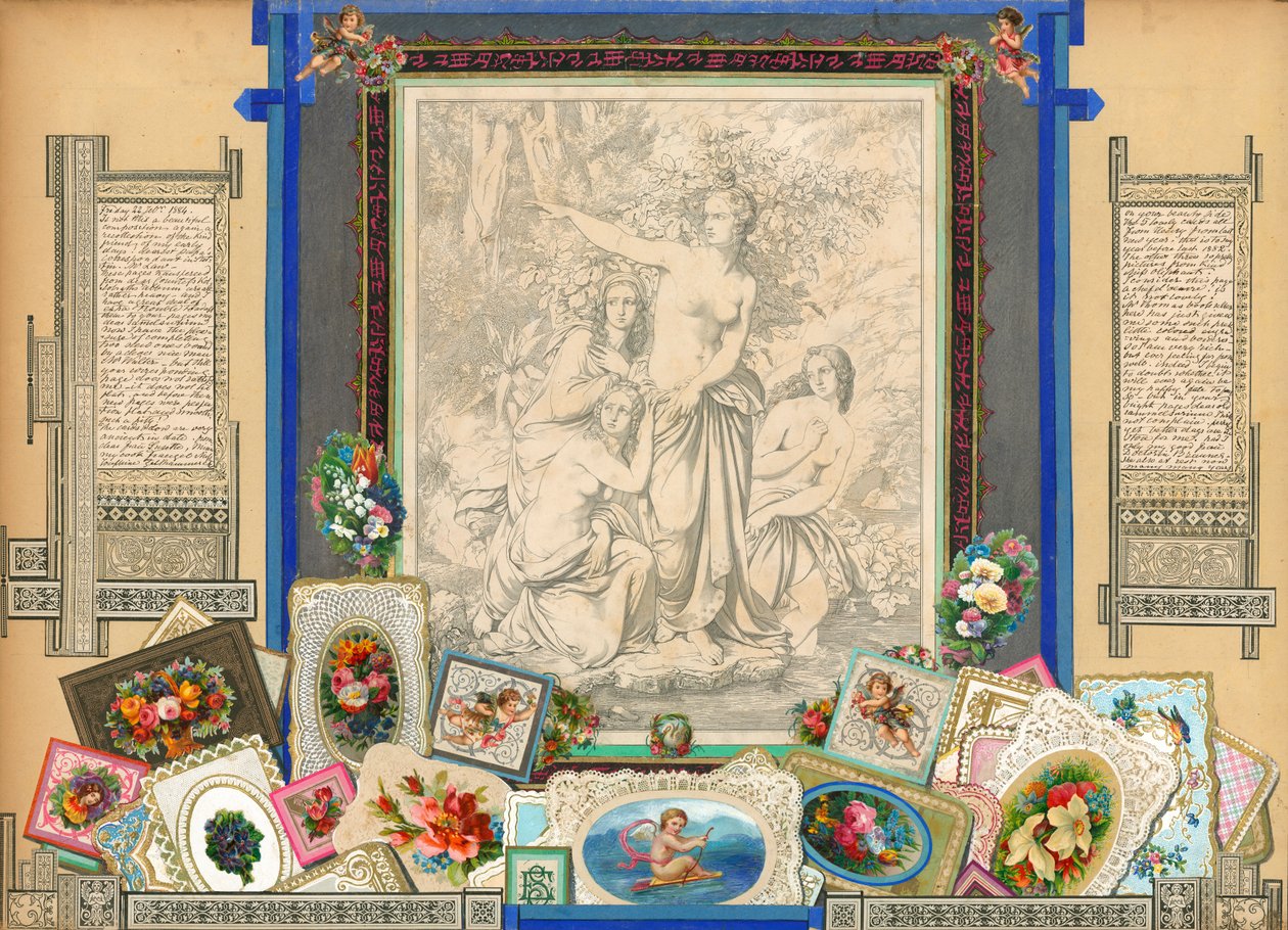 Stránka ze Sammelsurium, svazek IX (tištěný materiál) od European School