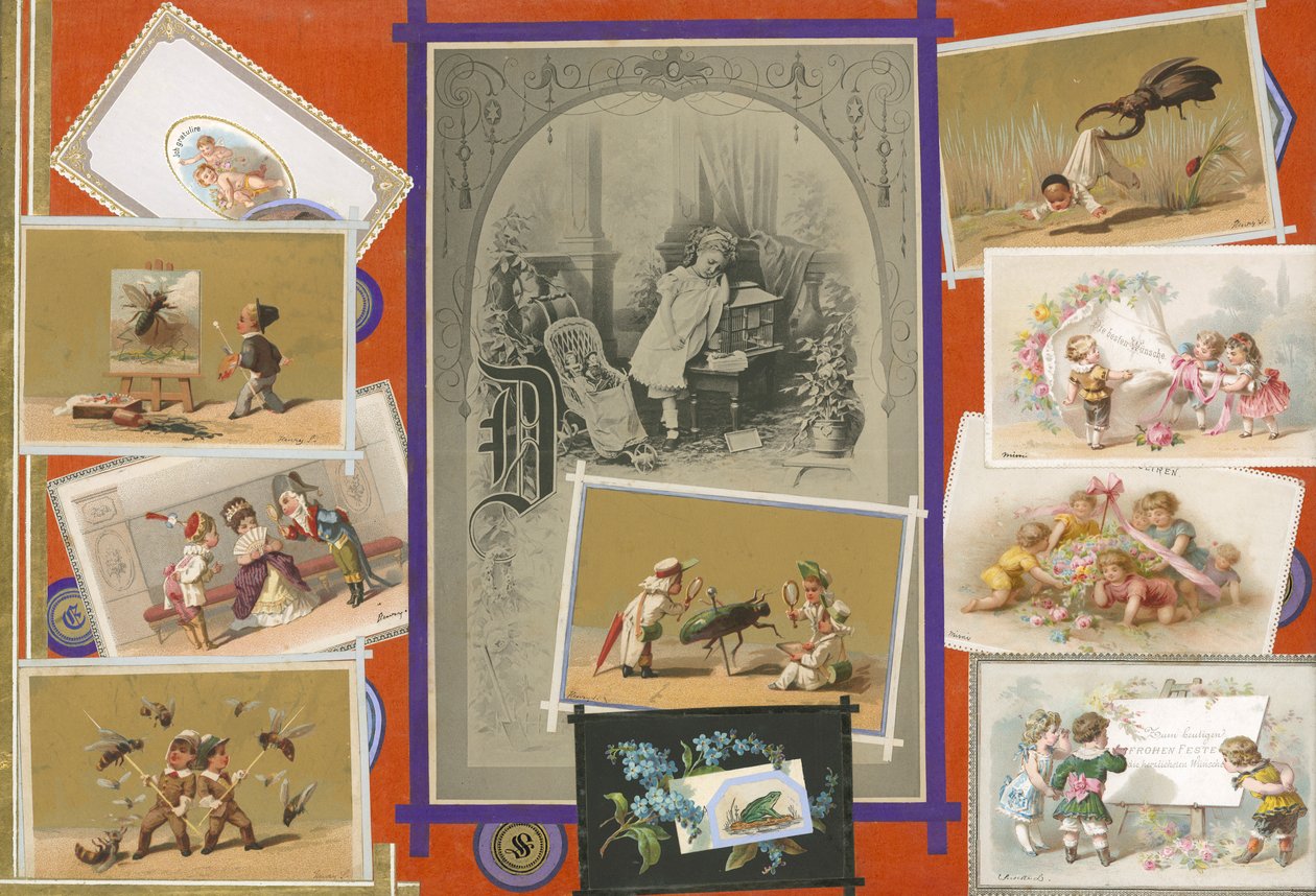 Stránka ze Sammelsurium, svazek VI (tištěný materiál) od European School