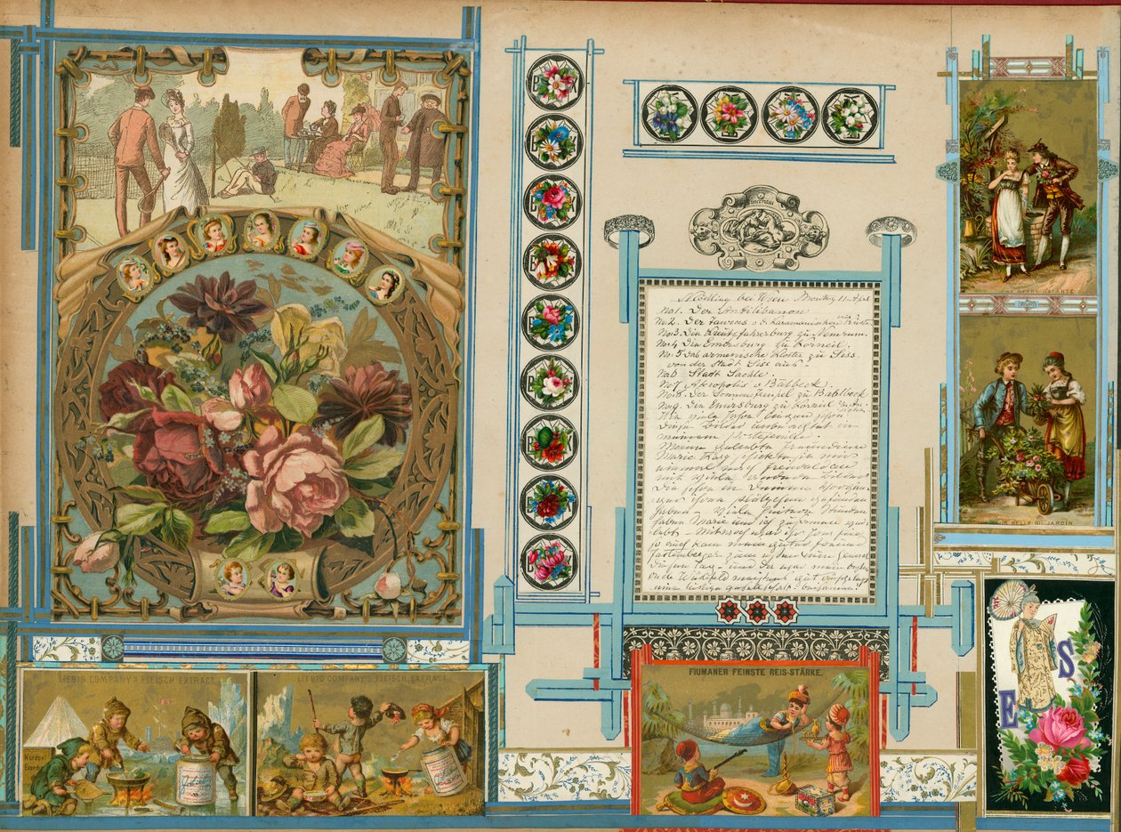 Stránka ze Sammelsurium, svazek XI (tištěný materiál) od European School
