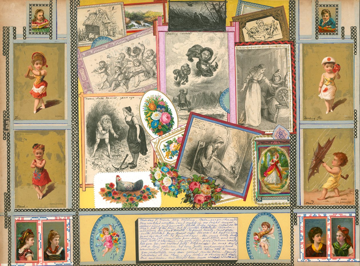 Stránka ze Sammelsurium, svazek XI (tištěný materiál) od European School