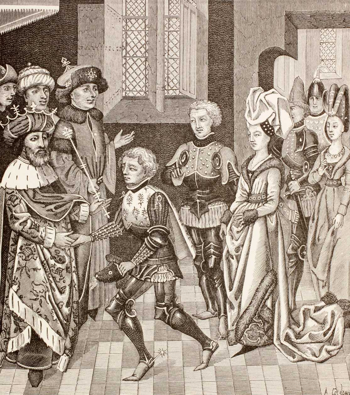 Přijetí Gautier-sans-Avoir uherským králem, kolem roku 1880 od European School