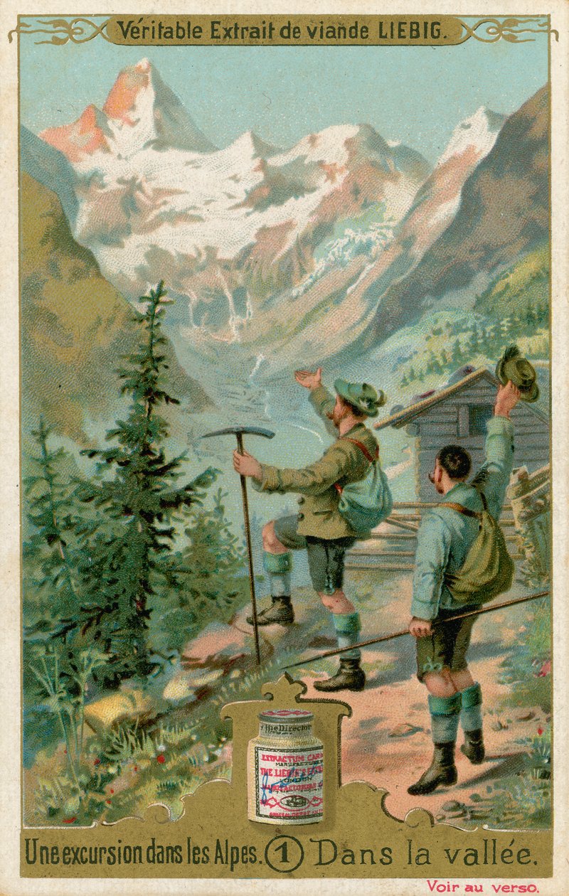 Scéna z výletu v Alpách: v údolí (chromolit) od European School