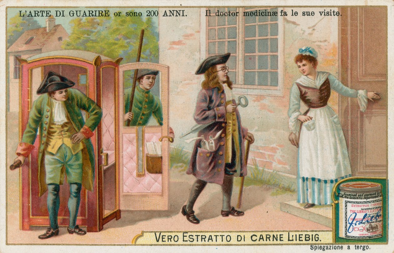 Umění léčit, Liebigova karta, počátek 20. století (chromo) od European School
