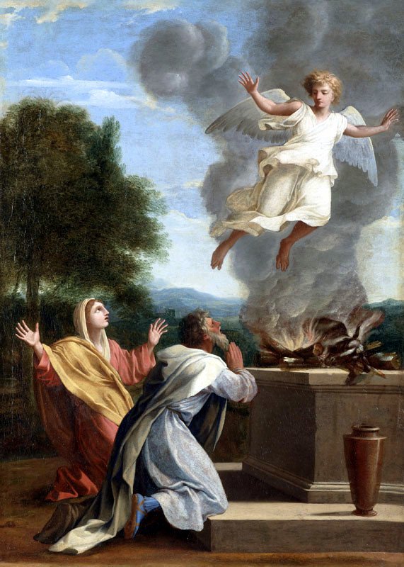 Oběť Manoahna od Eustache Le Sueur