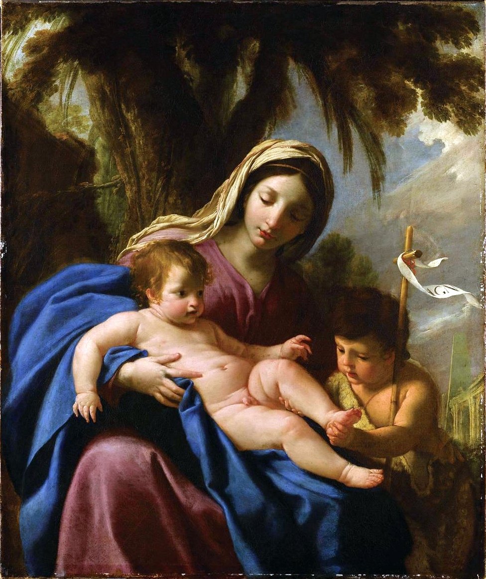 Panna a dítě se svatým Janem Křtitelem od Eustache Le Sueur