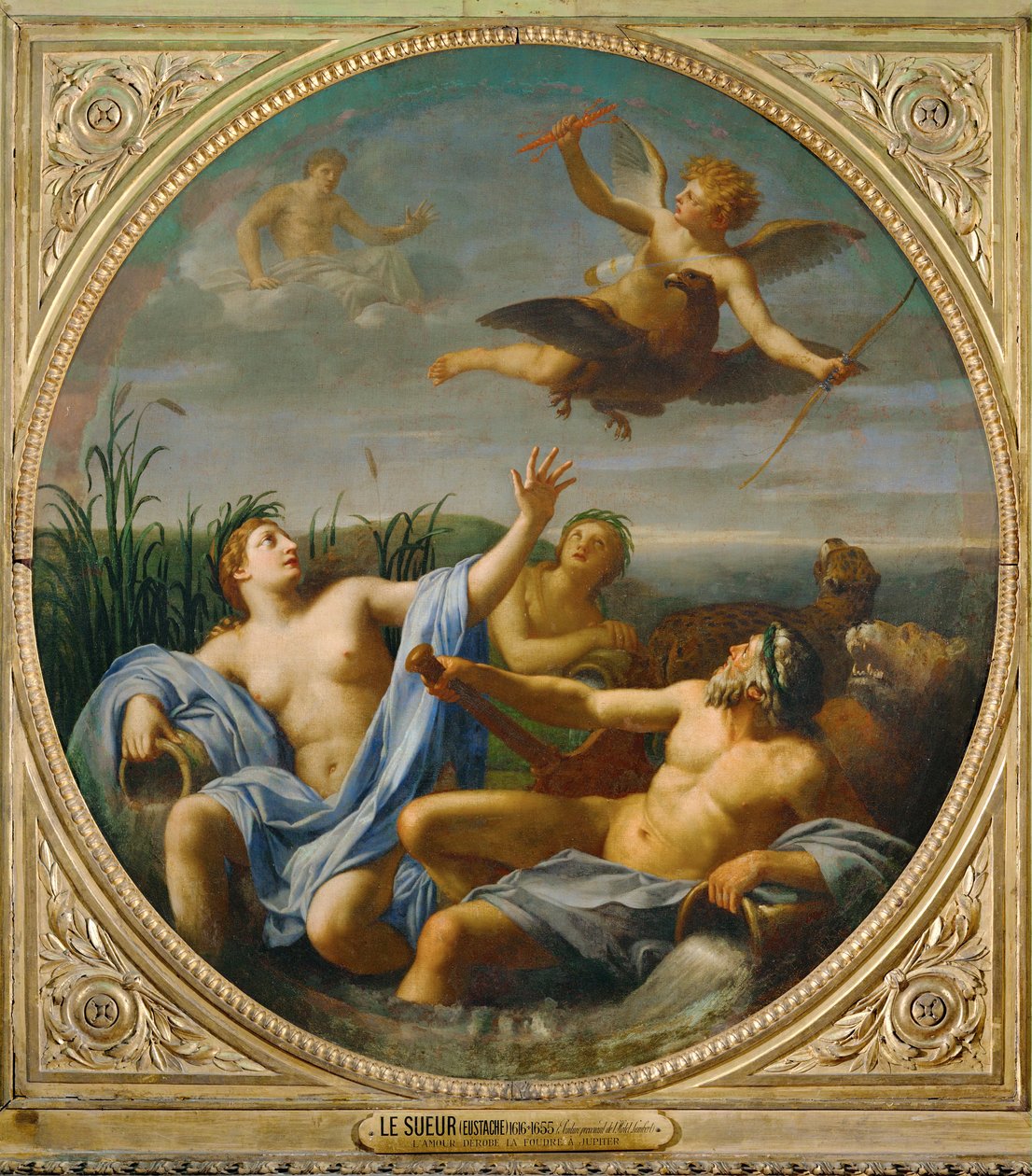 Láska se vysmekla Jupiterovu blesku a odletěla... od Eustache (studio of) Le Sueur