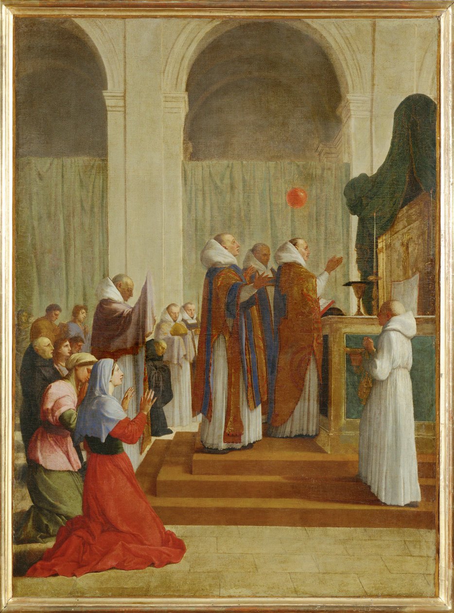 La messe de saint Martin - mše svatého Martina... od Eustache (studio of) Le Sueur