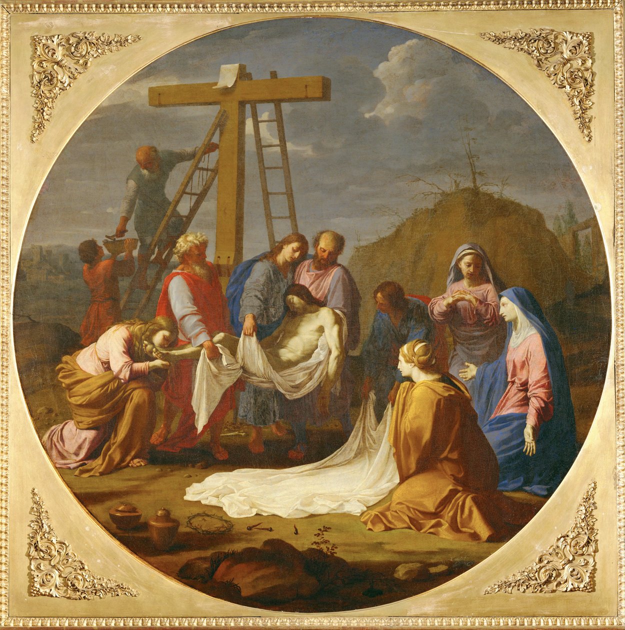 Výpověď z kříže - Výpověď... od Eustache (studio of) Le Sueur
