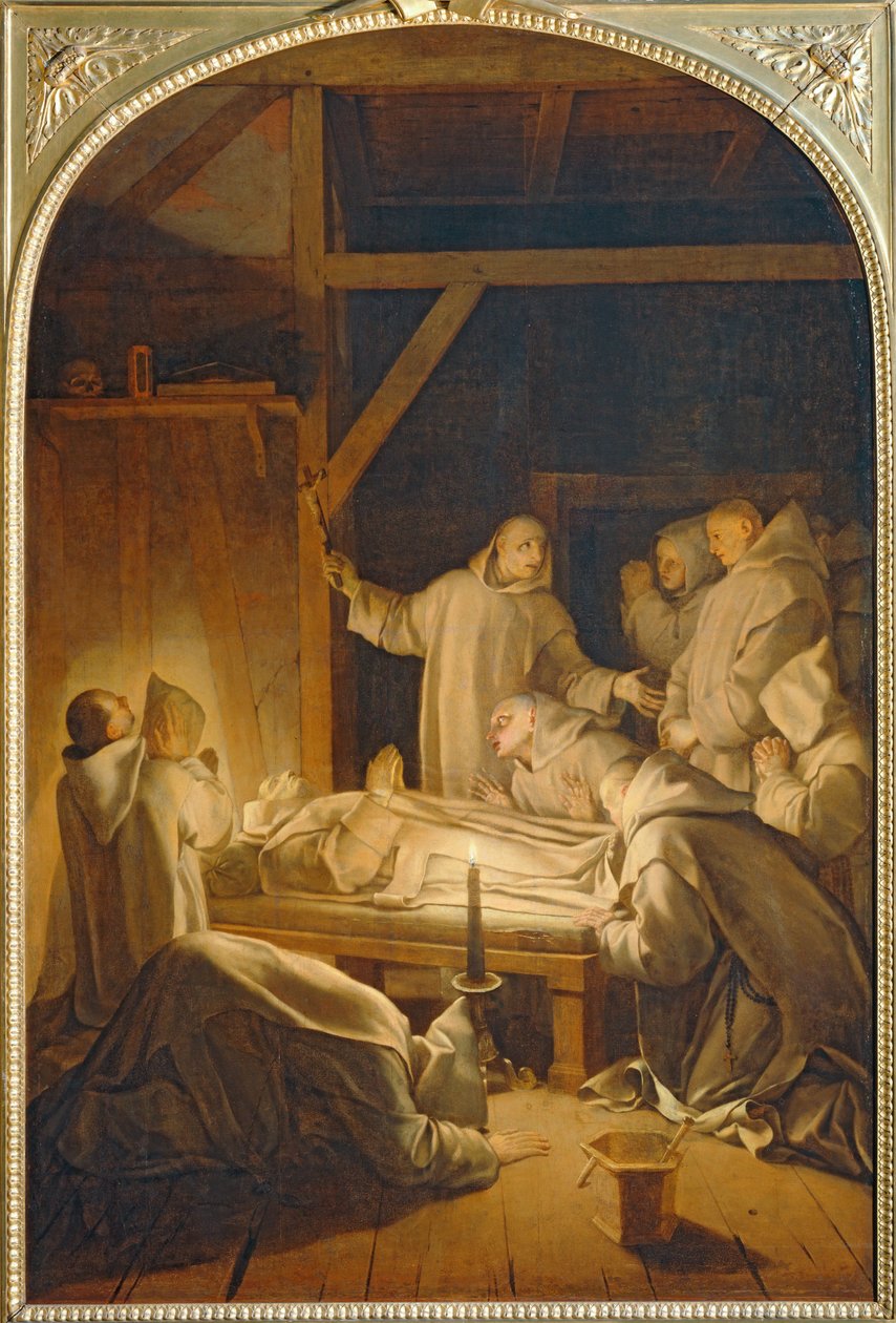 Mort de saint Bruno - Smrt svatého Bruna ... od Eustache (studio of) Le Sueur