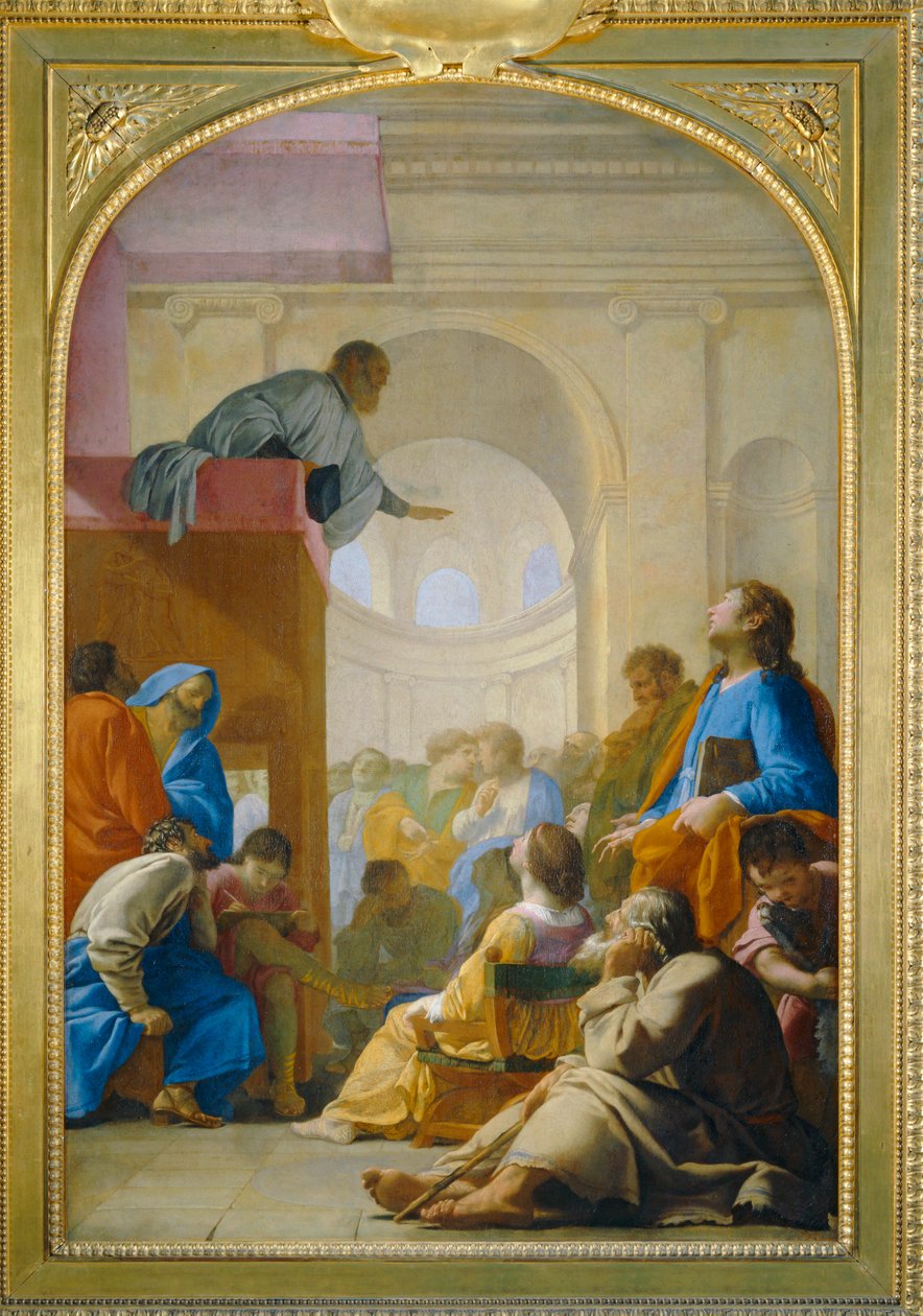 Svatý Bruno při kázání Raymonda Diocrèse - Svatý Bruno při kázání Raymonda Diocrèse ... od Eustache (studio of) Le Sueur
