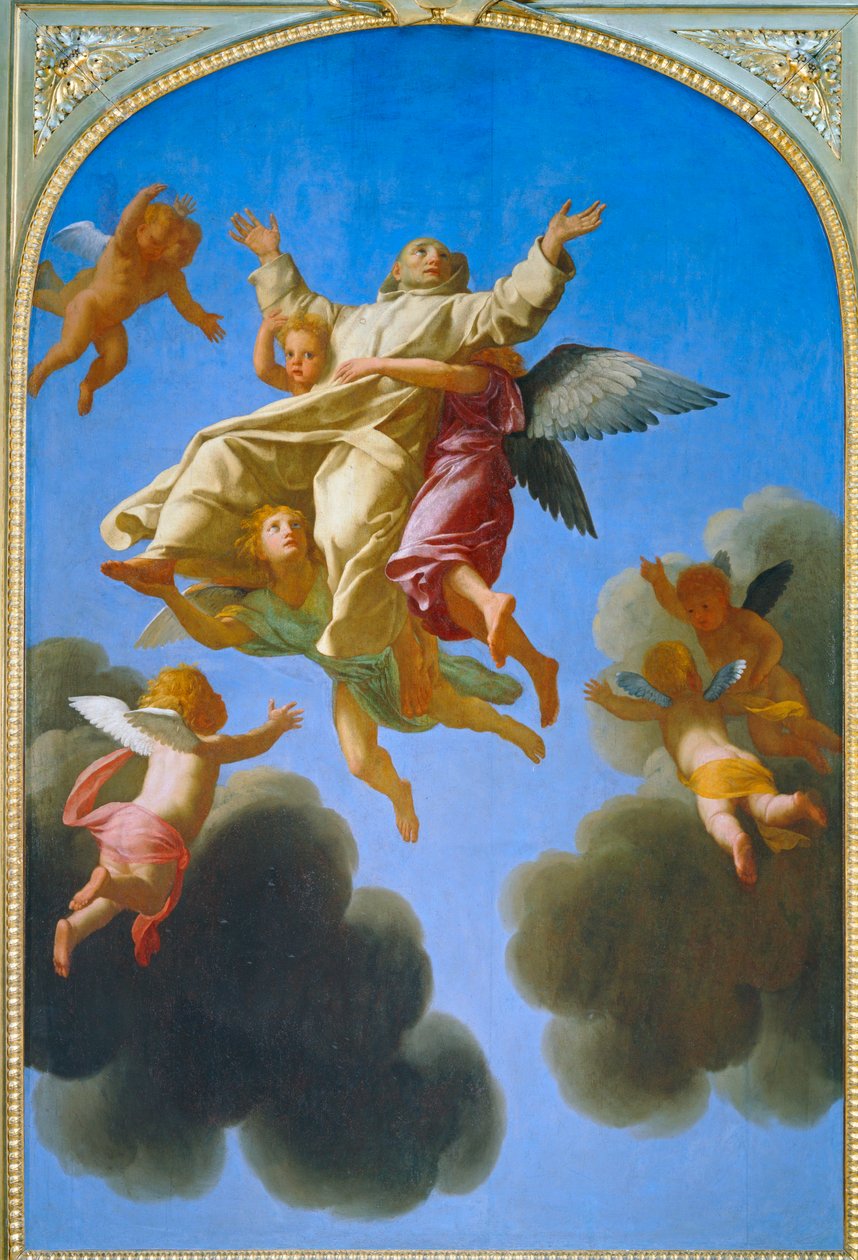Saint Bruno est enleve au ciel - Nanebevstoupení svatého Bruna ... od Eustache (studio of) Le Sueur