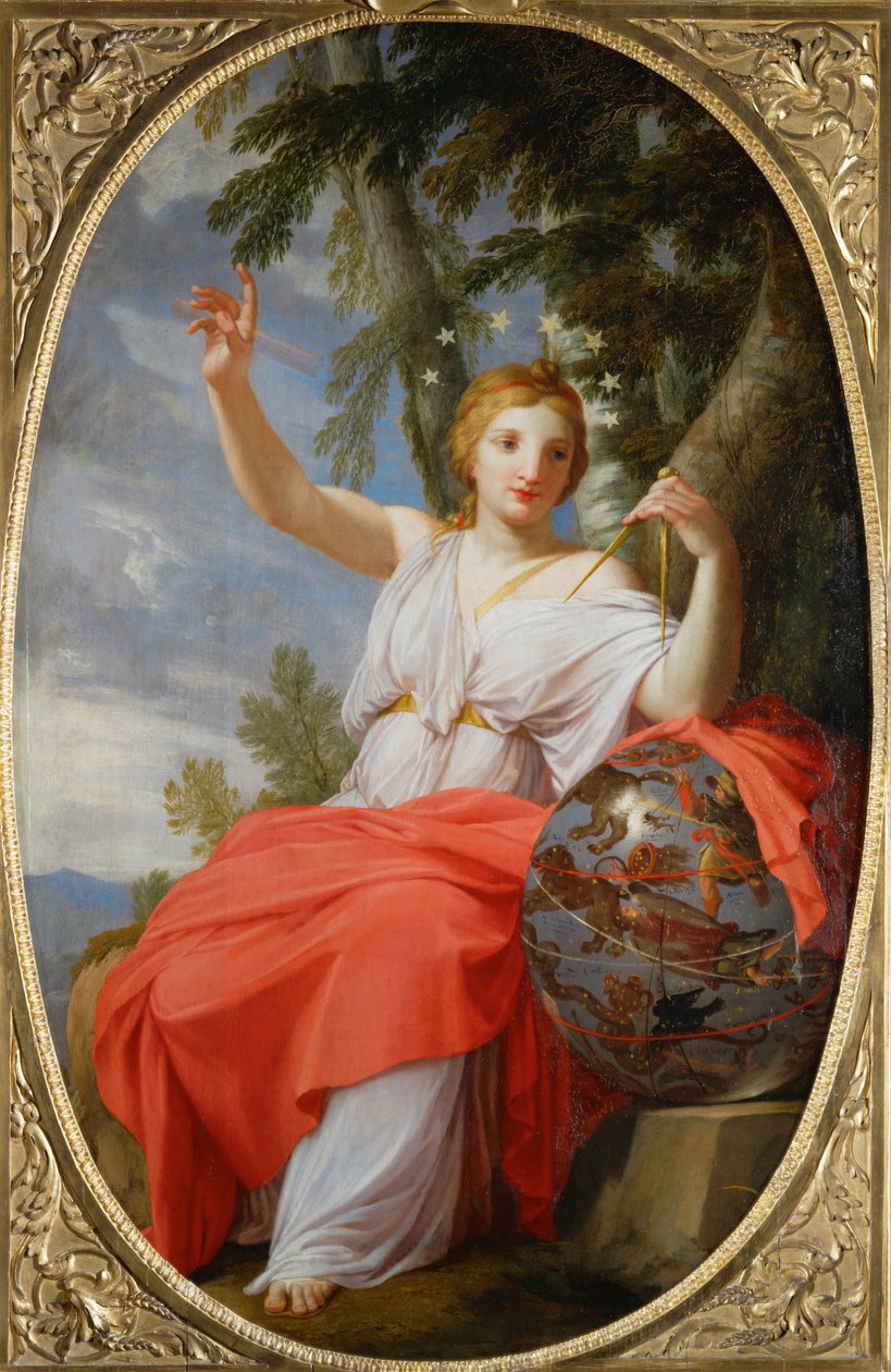 Múza Urania. Z Chambre des Muses, Louvre, Paříž... od Eustache (studio of) Le Sueur
