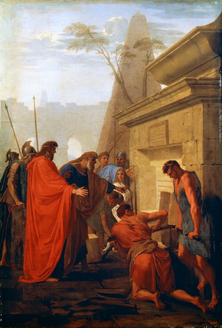 Darius Veliký Otevření hrobky Nitocrise, 17. století od Eustache Le Sueur
