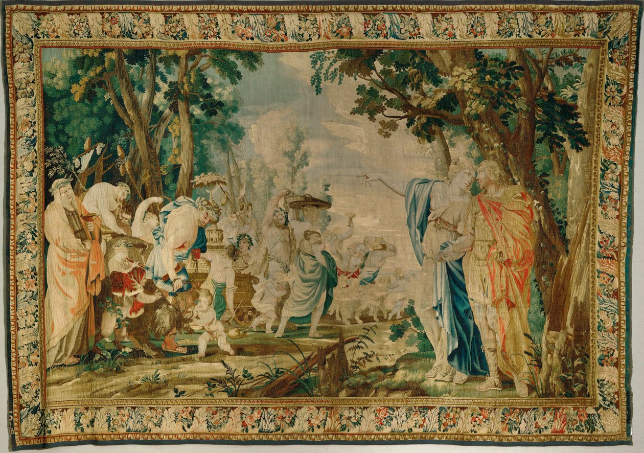 Poliphilo se účastní triumfu Bakcha od Eustache Le Sueur