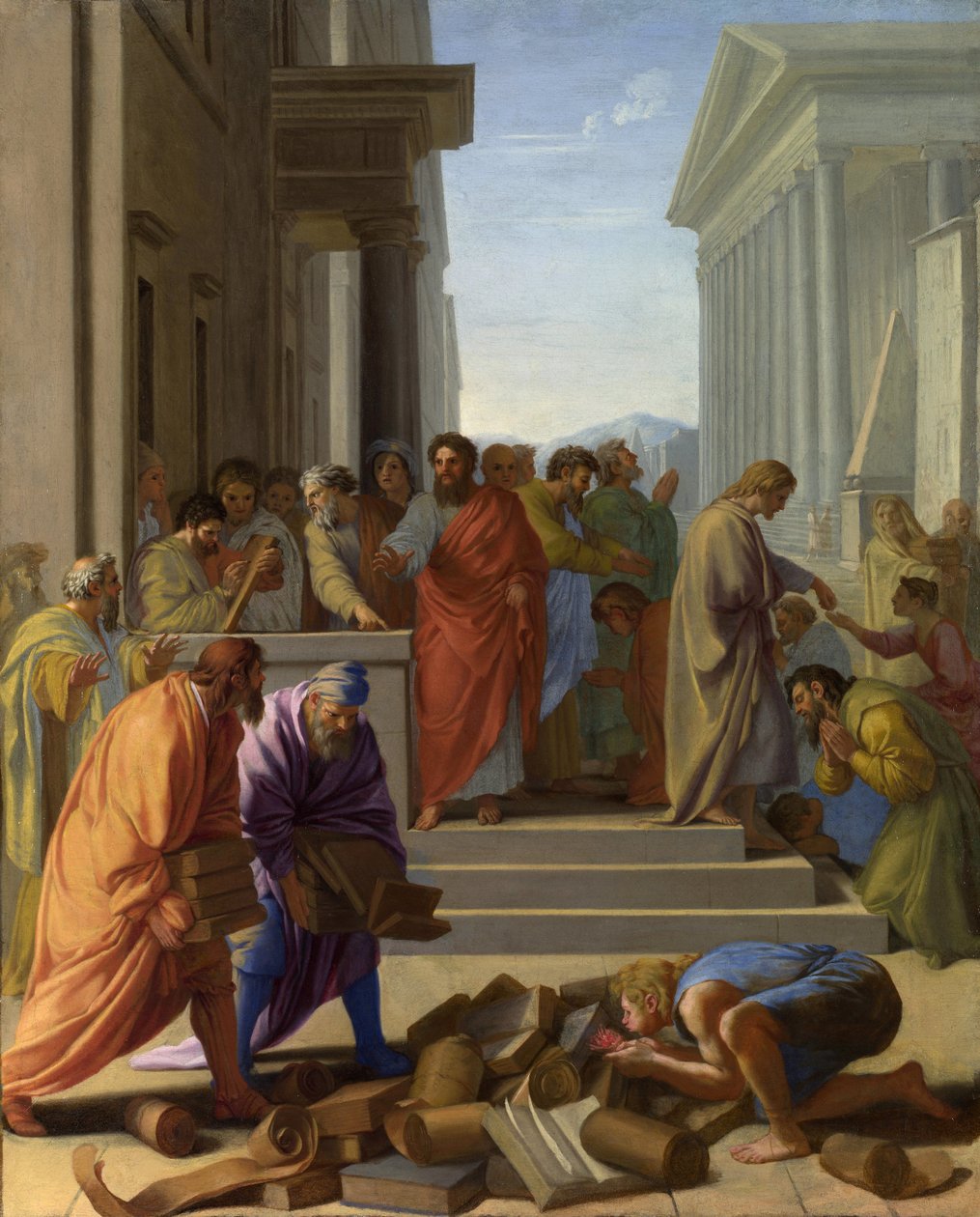 Svatý Pavel káže v Efezu od Eustache Le Sueur