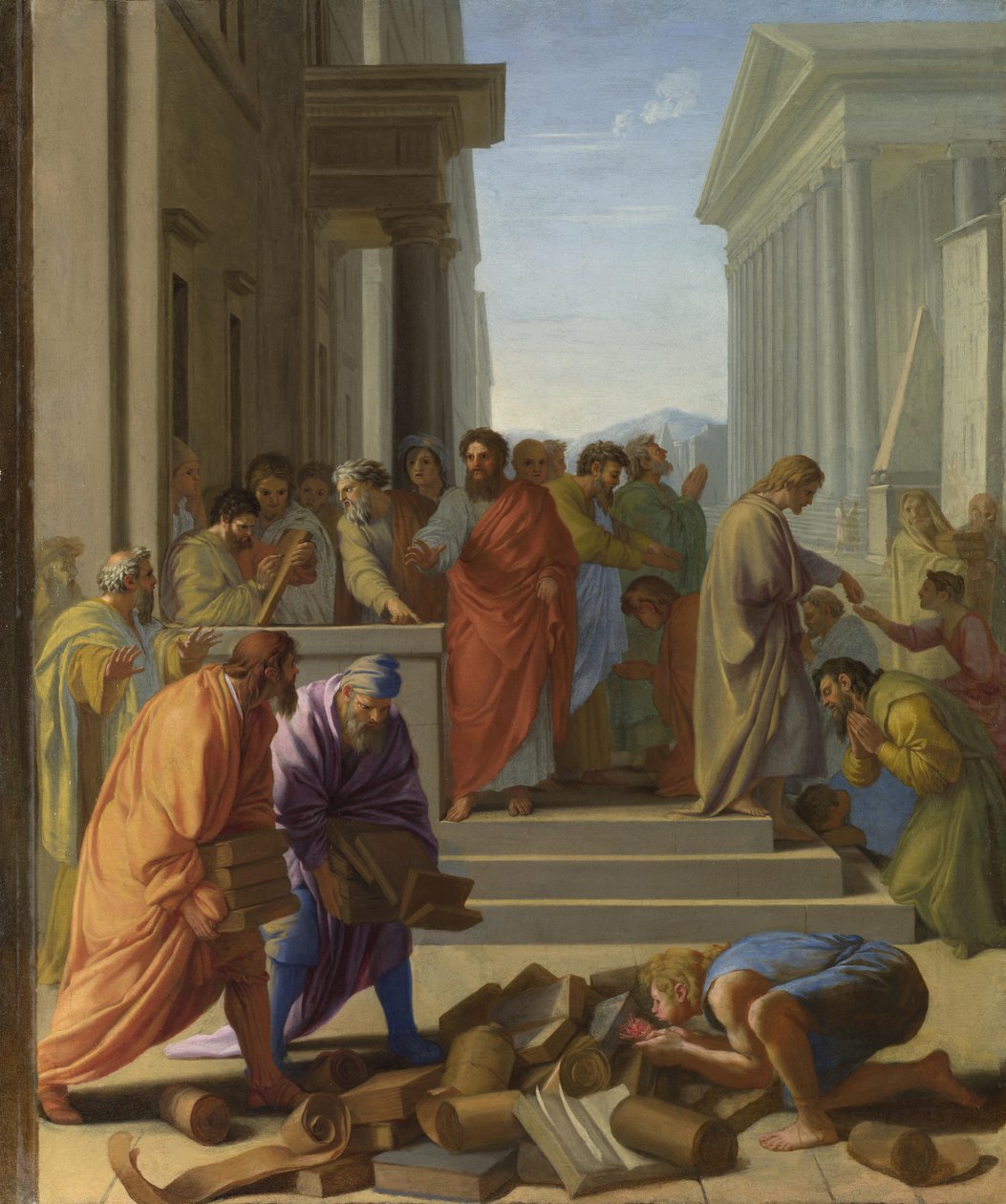Svatý Pavel káže v Efezu, 1649 od Eustache Le Sueur
