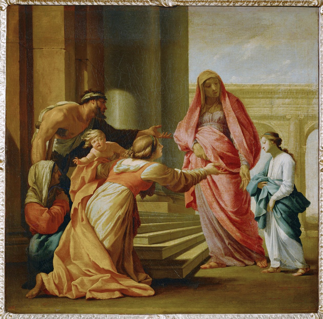 Panna Maria přinesená do chrámu (malba na plátně) od Eustache Le Sueur