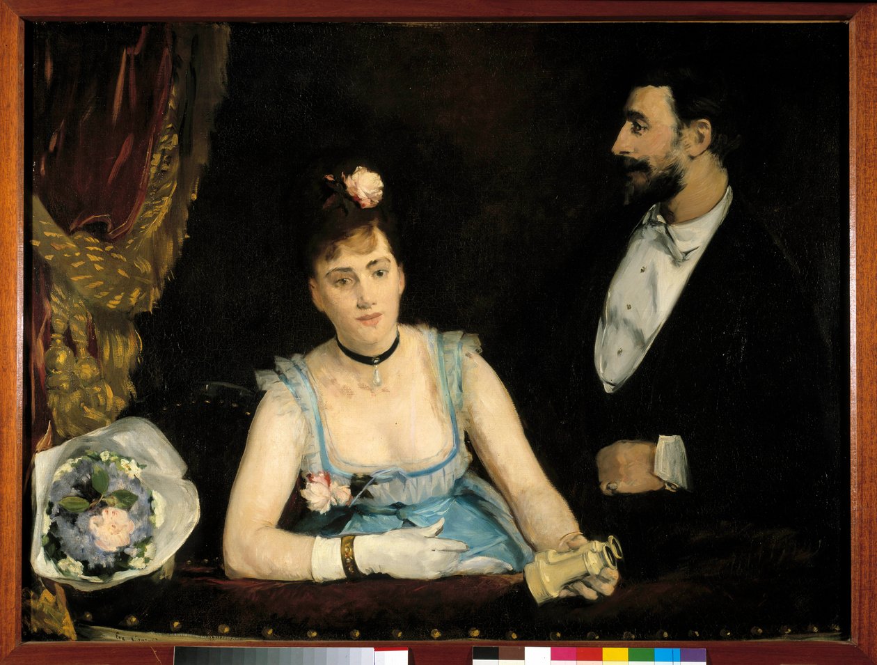 Italská lóže. Obraz Evy Gonzalesové (1849 - 1883) od Eva Gonzalès