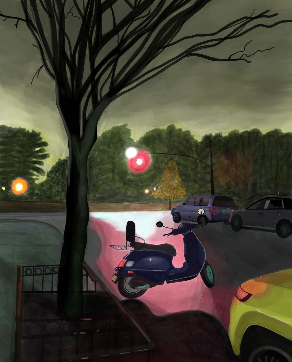 2:45 M7. ulice a Prospect Park West (digitální umění) od Evan Sklar