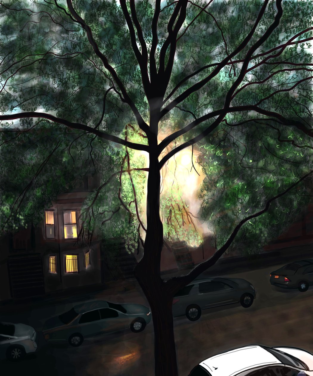 Po dešti, First Light, Brooklyn (digitální umění) od Evan Sklar