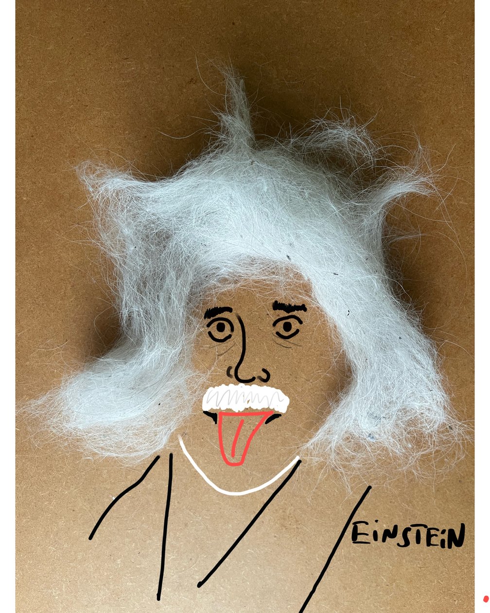 Albert Einstein (kolážová kresba) od Evan Sklar