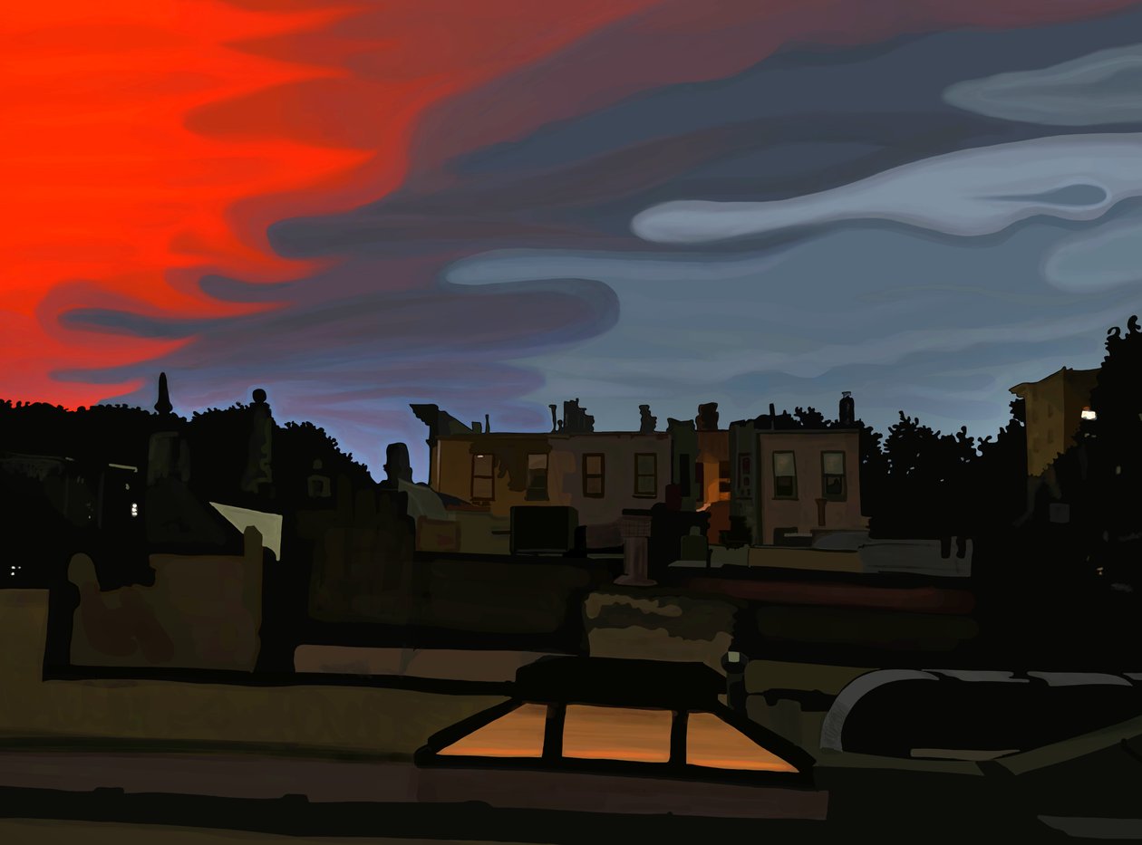 Aproaching Storm, Brooklyn (digitální umění) od Evan Sklar