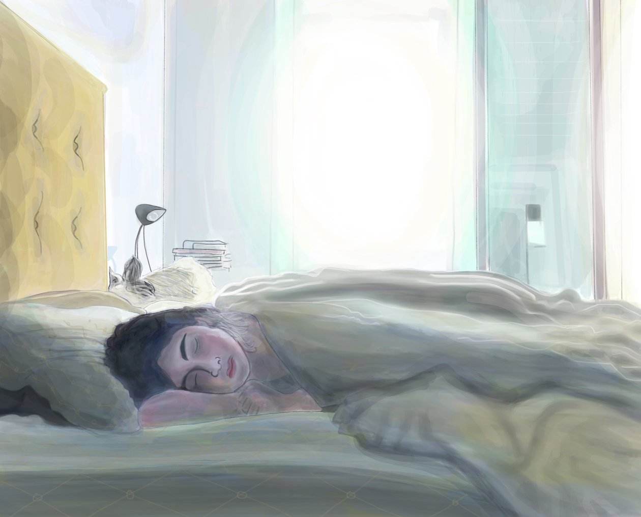 Ava Sleeping , Brooklyn (digitální umění) od Evan Sklar