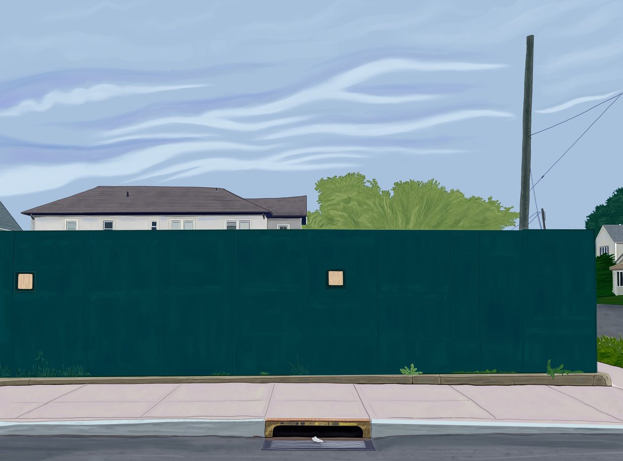 Stavební kůlna, Brooklyn, 2025 (digitální umění) od Evan Sklar