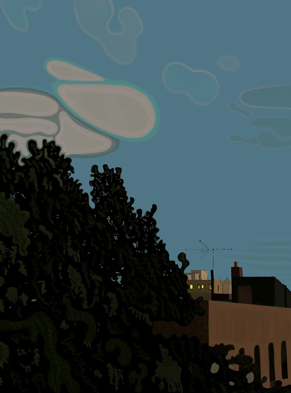 Soumrak a 8. ulice, Brooklyn (digitální umění) od Evan Sklar