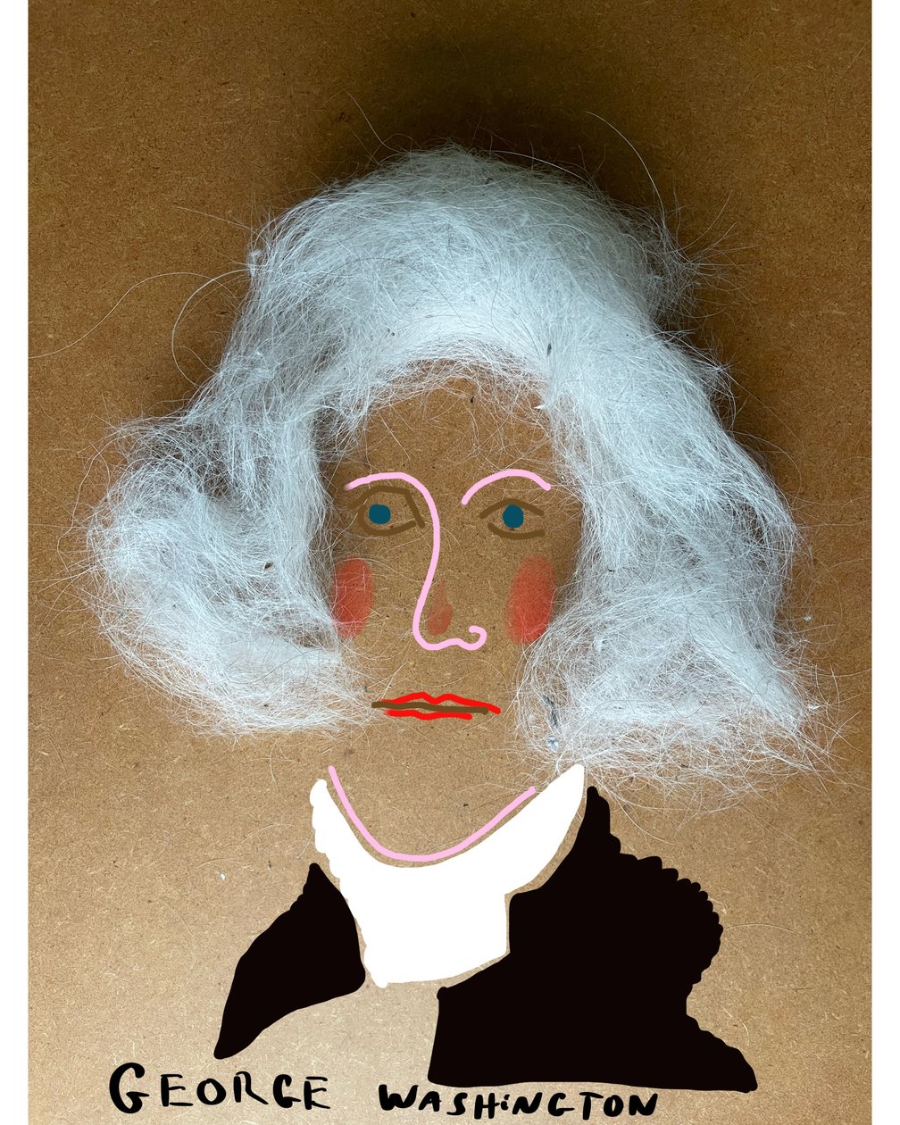 George Washington (kolážová kresba) od Evan Sklar