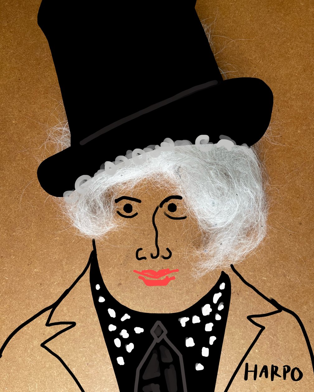 Harpo Marx (kolážová kresba) od Evan Sklar