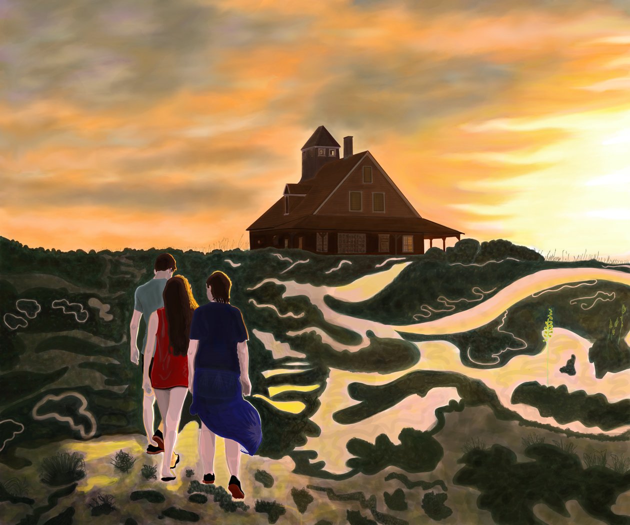 Mířím domů na večeři, North Swan Beach (digitální umění) od Evan Sklar