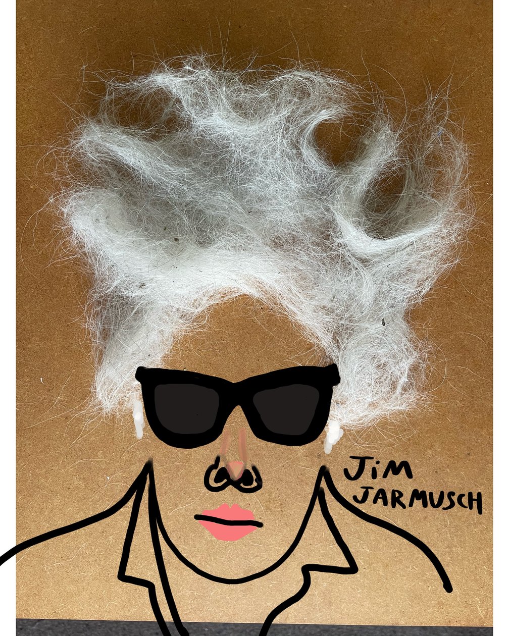 Jim Jarmusch (kolážová kresba) od Evan Sklar
