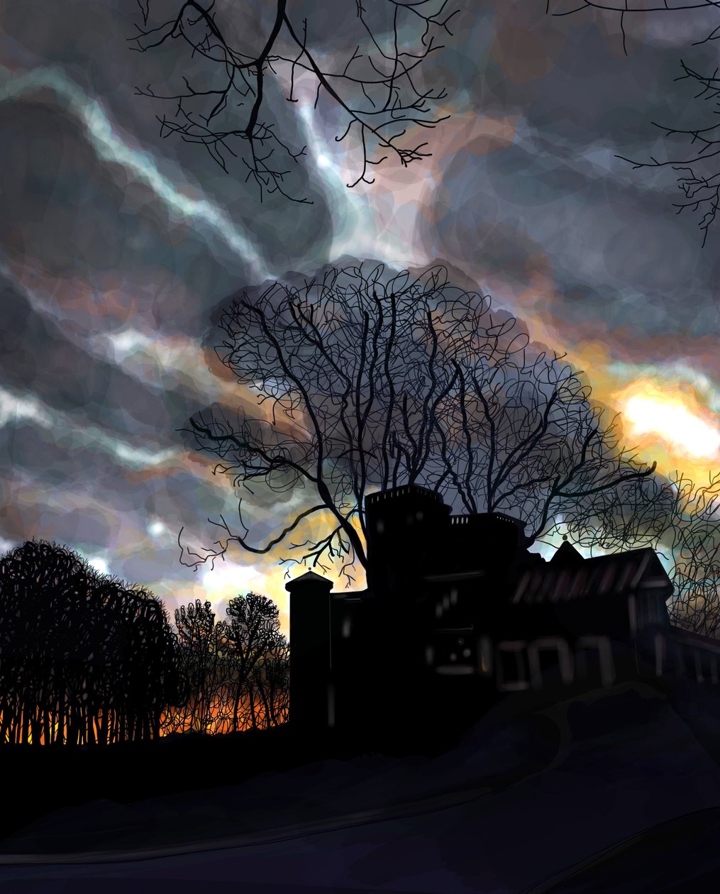 Litchfield, Manor, Prospect Park, Brooklyn (digitální umění) od Evan Sklar