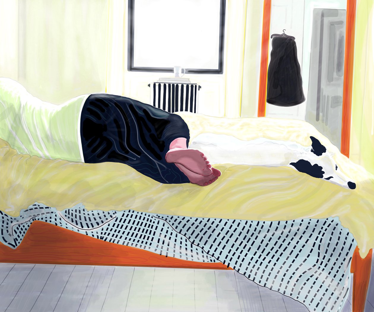 Michelle a Minnie dřímají, Brooklyn (digitální umění) od Evan Sklar