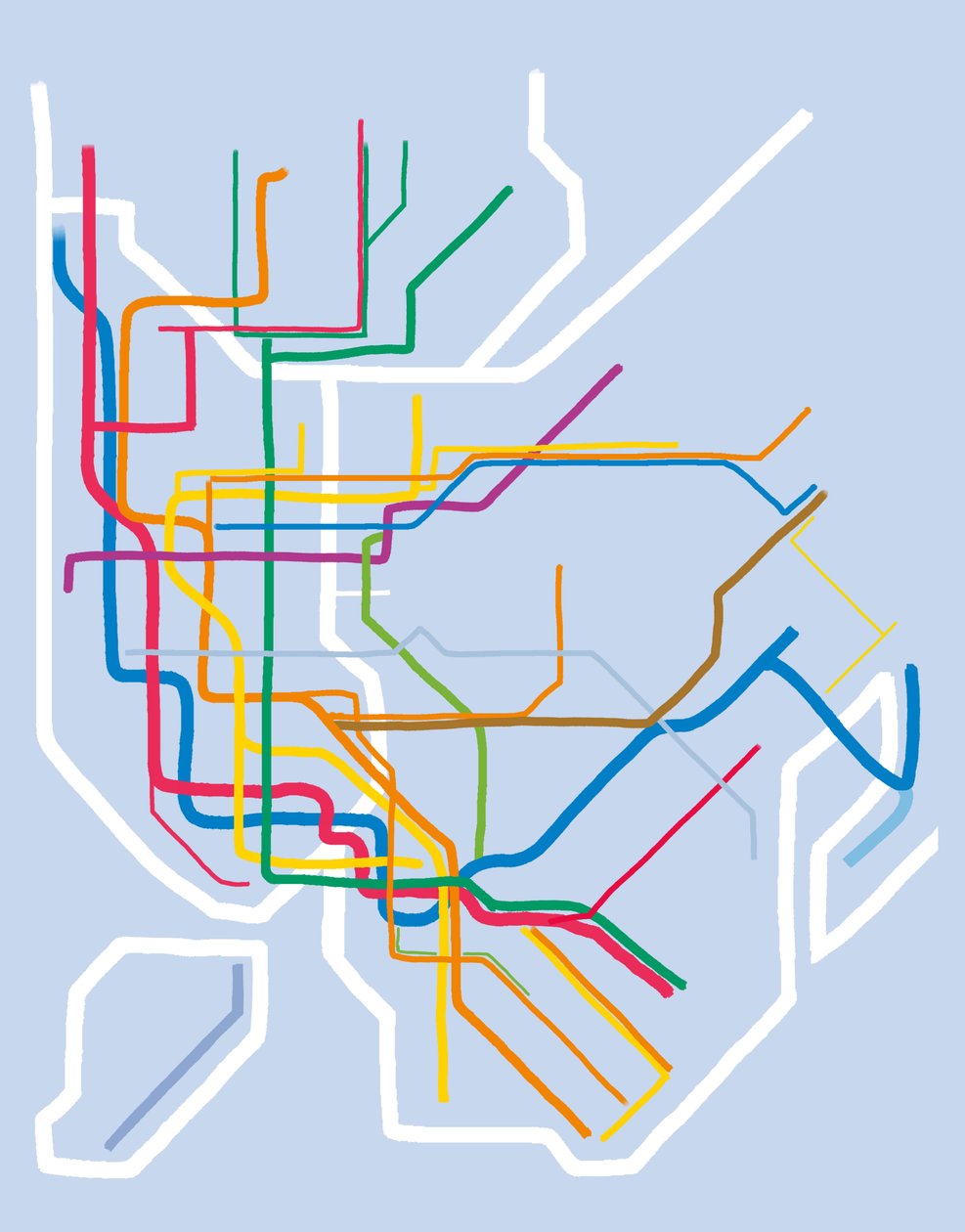 Newyorské metro, 2025 (digitální umění) od Evan Sklar