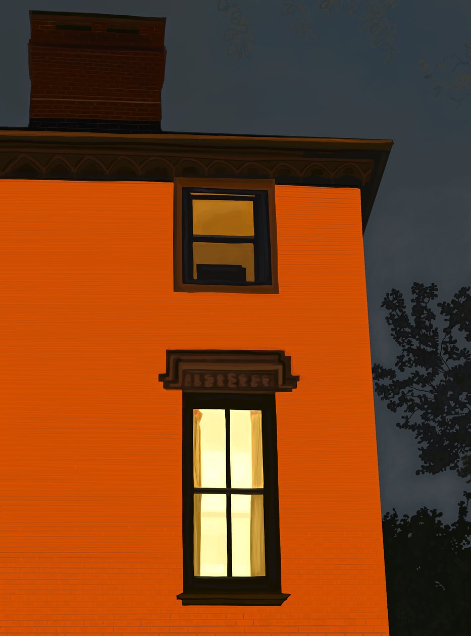 Orange Building, Brooklyn (digitální umění) od Evan Sklar