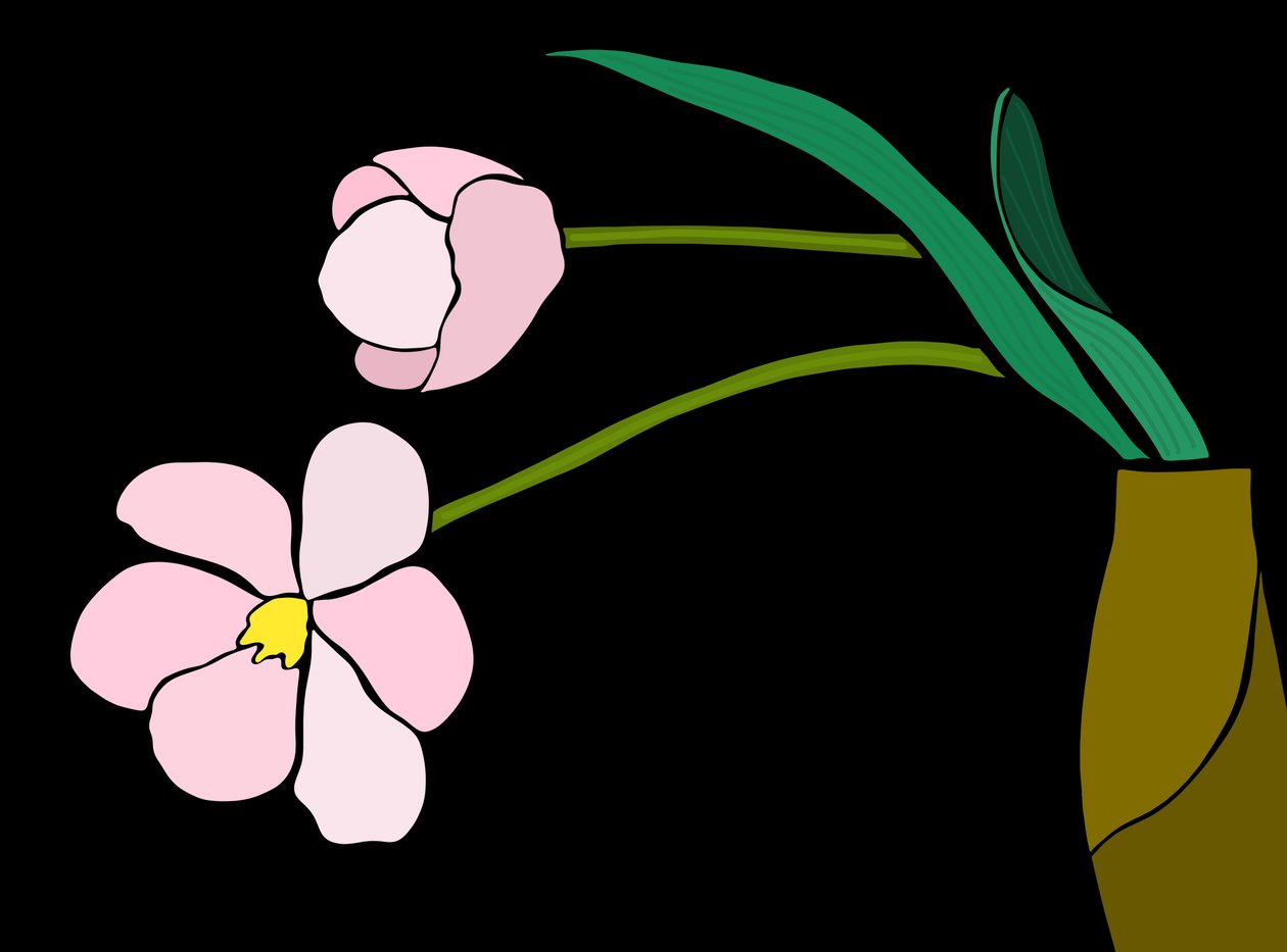 Růžové květy, 2025 (digitální umění) od Evan Sklar