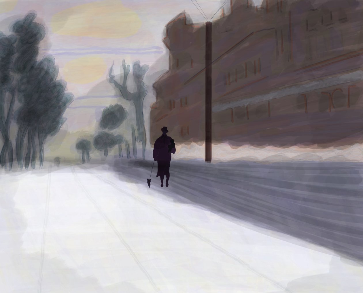Prospect Park, West After Snow (digitální umění) od Evan Sklar